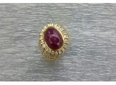 Diamond Star Ruby Ring